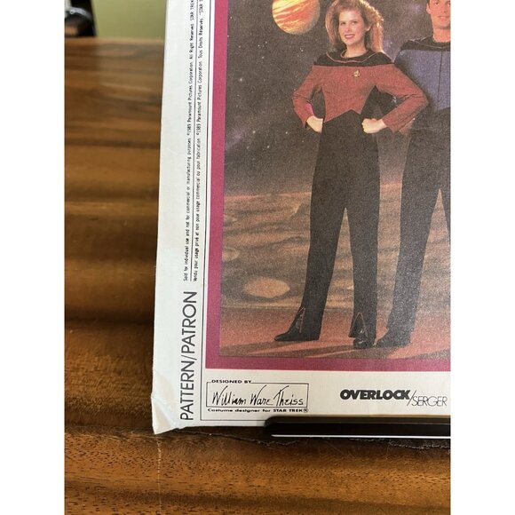 Simplicity Star Trek 1989 Costume Sew Pattern 9394 Size BB (34-44) UNCUT - Picture 5 of 11